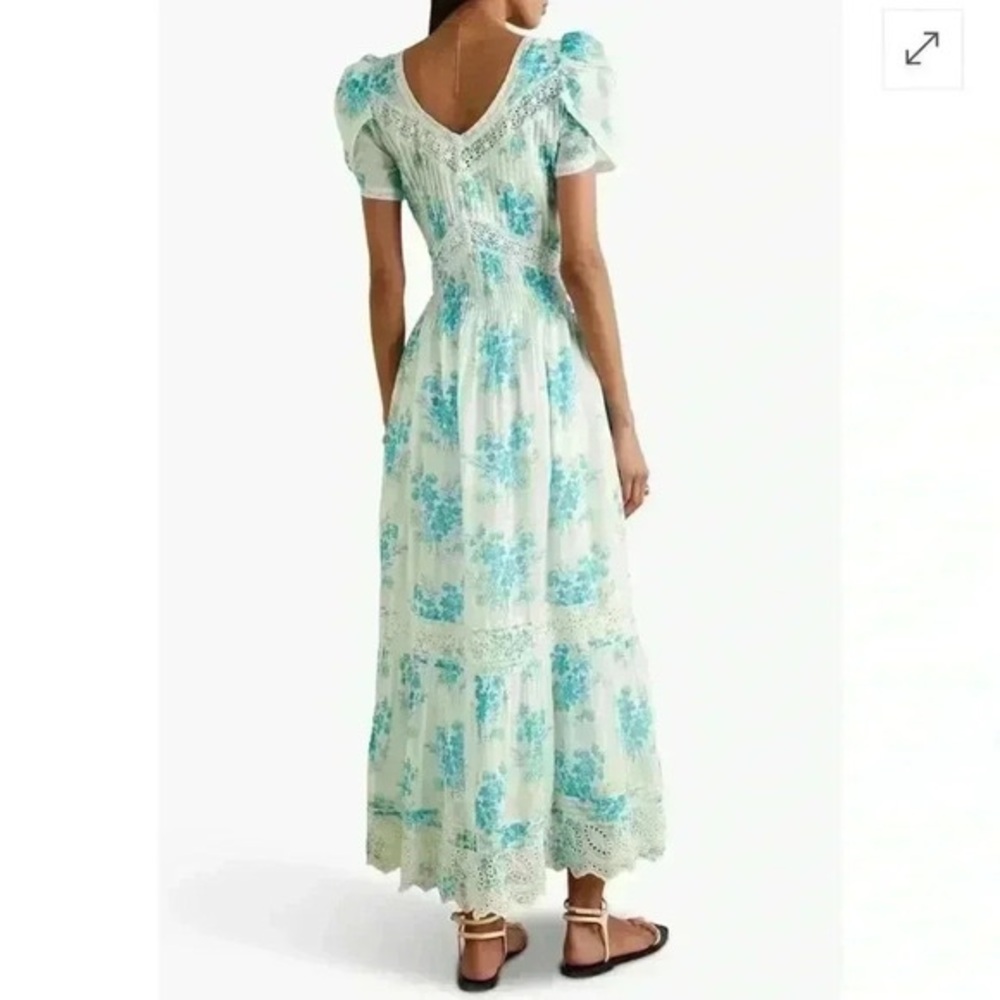 Rare LoveShackFancy Love Shack Fancy Cotton Floral Dress Galil Broderie Anglaise - Picture 8 of 15